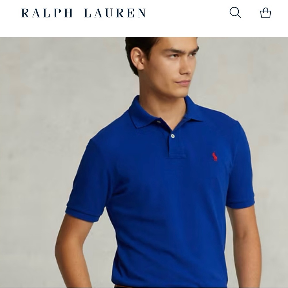 Polo by Ralph Lauren Men's Blue Polo Shirt XL